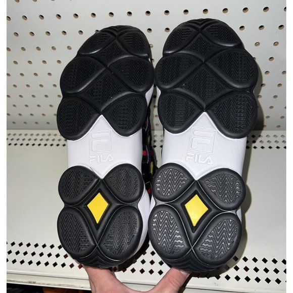 FILA Stackhouse Spaghetti Mens Basketball Shoes Size 11.5 Black Red Yellow - Picture 7 of 9